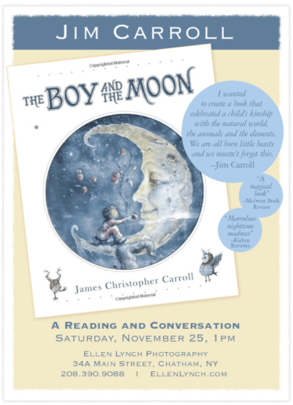 Reading & Conversation With Author, Jim Carroll at Ellen Lynch Studio, Nov&nbsp;25