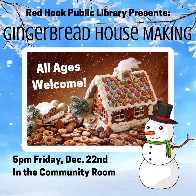Red Hook Library Gingerbread House Making Class, Dec&nbsp;22